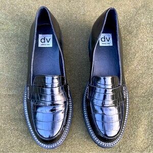 Dolce Vita Black Patent Leather Loafers 9.5